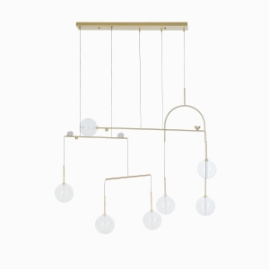 Подвесной светильник Balance прозрачный, золотистый, 142,5 см