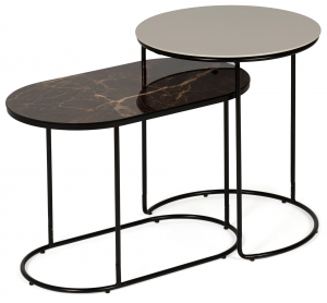Комплект из двух столиков Tomika 66X37X56 / 45X45X62 CM
