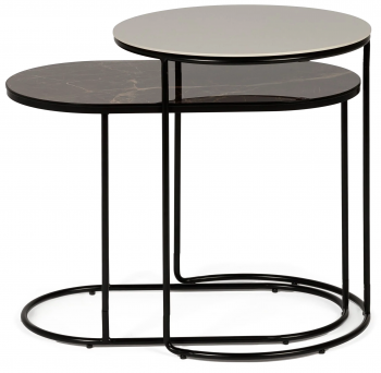 Комплект из двух столиков Tomika 66X37X56 / 45X45X62 CM