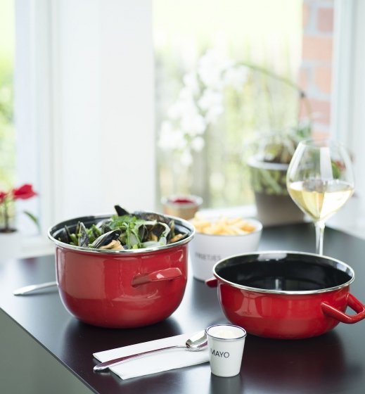 Кастрюля Mussel Pot 2.8L красная 4