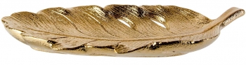 Декоративное блюдо Schaal Leaf Goud 28X13 CM