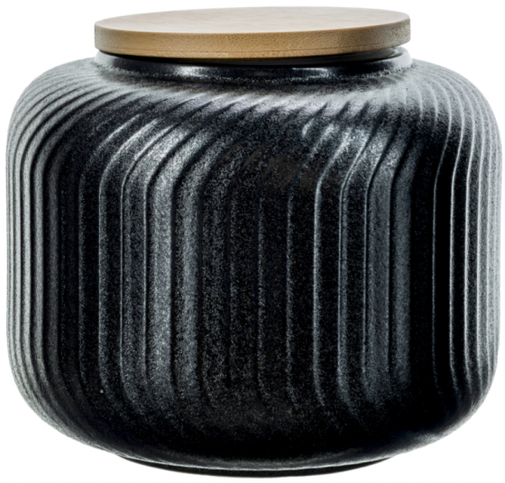 Ёмкость с деревянной крышкой Dakota black 1100 ml 1