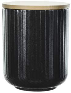 Ёмкость с деревянной крышкой Dakota black 1100 ml