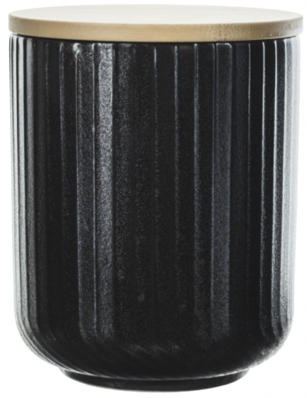 Ёмкость с деревянной крышкой Dakota black 1100 ml 1