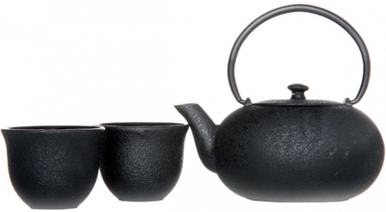 Чугунный чайник с чашками Fuku 550 ml 1