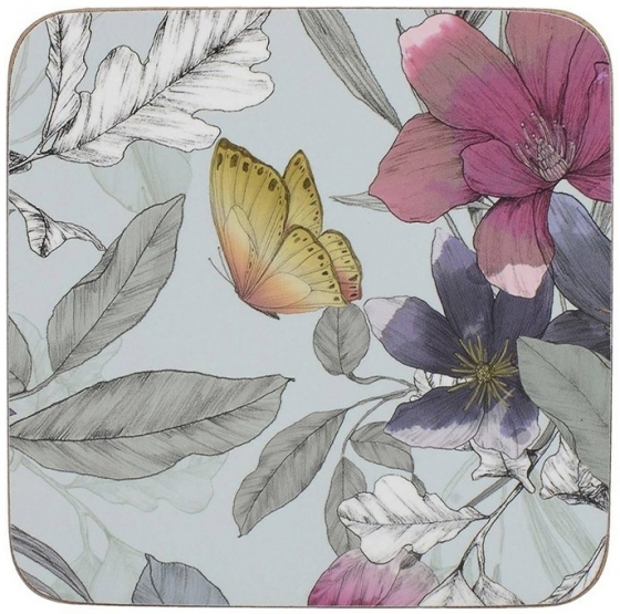 Набор из 6 подставок Butterfly Floral 10X10 CM 1