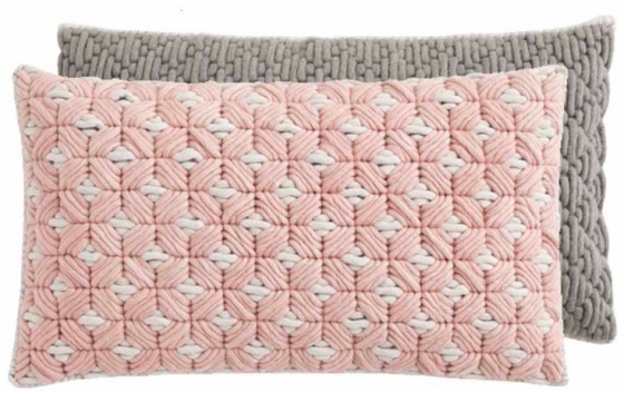 Декоративная подушка Silai Cushion 60X35 CM розово-серая 1