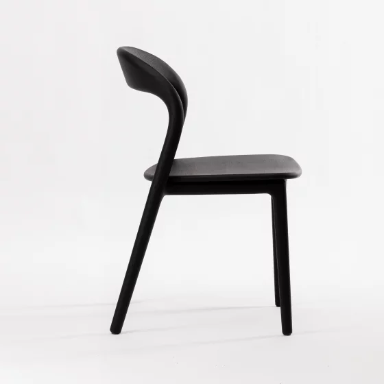 Стул Лугано без подлокотников массив березы тон черный матовый 46X45X78 CM 3