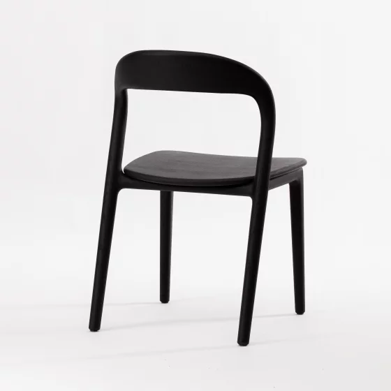 Стул Лугано без подлокотников массив березы тон черный матовый 46X45X78 CM 4