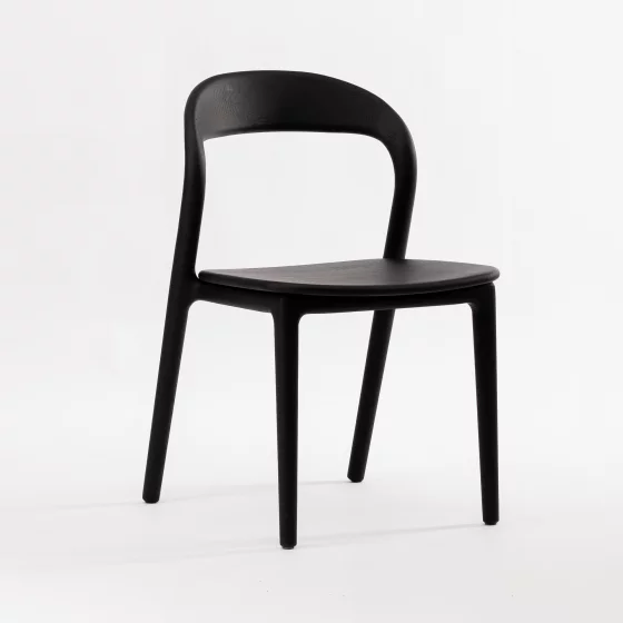 Стул Лугано без подлокотников массив березы тон черный матовый 46X45X78 CM 1