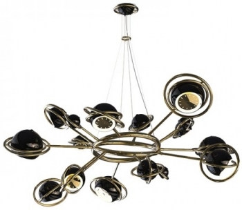 Люстра Cosmo 150X150X70 CM чёрно золотая