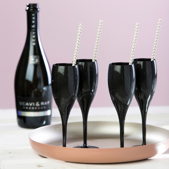 Набор бокалов для шампанского Superglas Cheers NO. 1 100 ml 4 шт черный 3