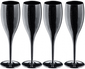 Набор бокалов для шампанского Superglas Cheers NO. 1 100 ml 4 шт черный