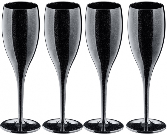 Набор бокалов для шампанского Superglas Cheers NO. 1 100 ml 4 шт черный 1