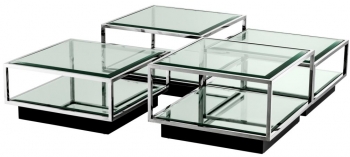 Набор из четырёх столиков Tortona 65X65X32 / 65X65X32 / 65X65X40 / 65X65X40 CM