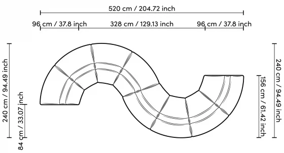 Модульный диван Lindau внешний угловой элемент 104X98X68 CM 13