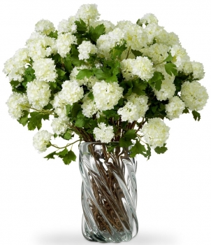 Букет из 36 искусственных веток гортензий Snowball Real Touch 80 CM