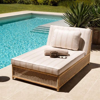 Уличный модуль дивана лежак Hampton 100X168X88 CM