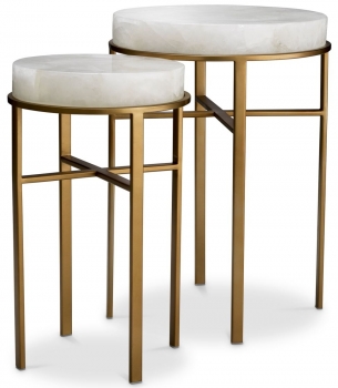 Комплект из двух придиванных столиков Hoxton 30X30X51 / 40X40X56 CM