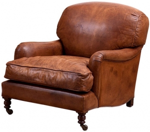Кресло обтянутое кожей Highbury Estate 65X45X54 CM
