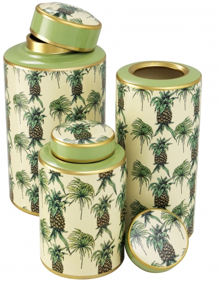 Набор из трёх декоративных ваз Pineapple 21X21X40 / 16X16X37 / 16X16X26 CM 2