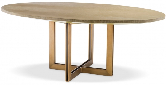Обеденный стол с белёным дубовым шпоном Melchior Oval 200X120X76 CM 1