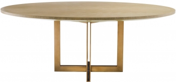 Обеденный стол с белёным дубовым шпоном Melchior Oval 200X120X76 CM