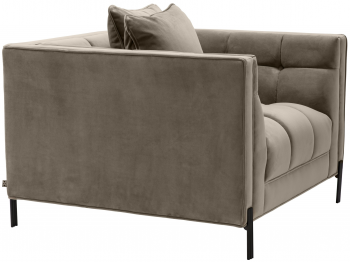 Кресло Sienna 104X95X68 CM серо-бежевый бархат