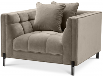 Кресло Sienna 104X95X68 CM серо-бежевый бархат