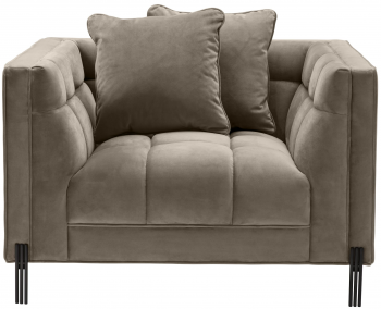 Кресло Sienna 104X95X68 CM серо-бежевый бархат