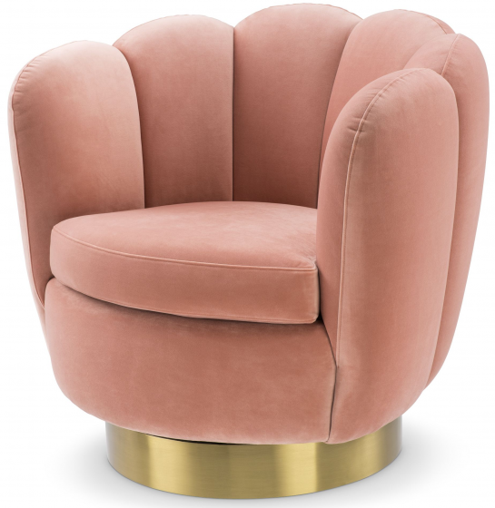 Вращающееся кресло Mirage 95X83X83 CM тёмно-серый бархат 1