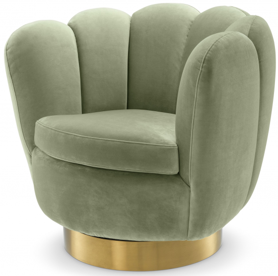 Вращающееся кресло Mirage 95X83X83 CM фисташкого зеленого цвета 1