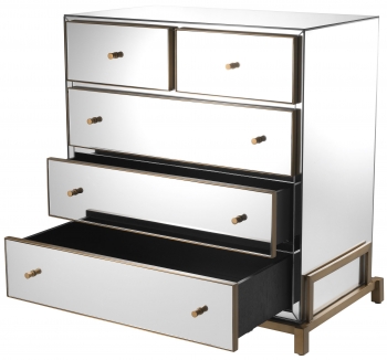 Комод зеркальный Clarington 86X52X88 CM