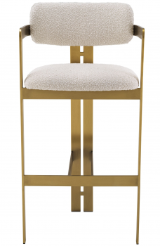 Барный стул Donato 53X45X107 CM с белой обивкой