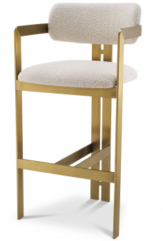 Барный стул Donato 53X45X107 CM с белой обивкой