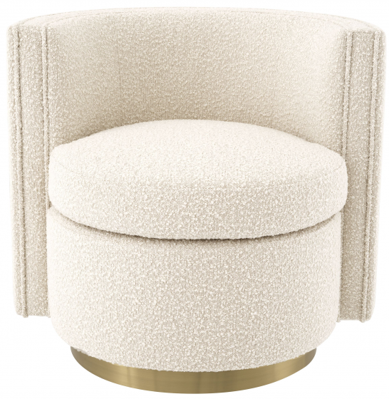 Вращающееся кресло Amanda 80X73X72 CM белого цвета 2