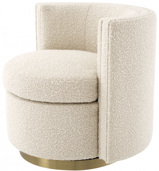 Вращающееся кресло Amanda 80X73X72 CM белого цвета 4