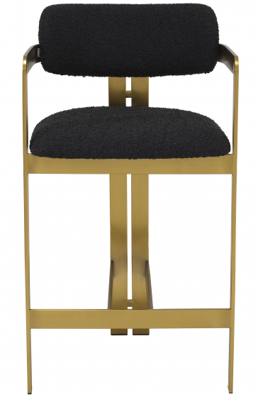 Полубарный стул Donato 53X45X97 CM с чёрной обивкой 2