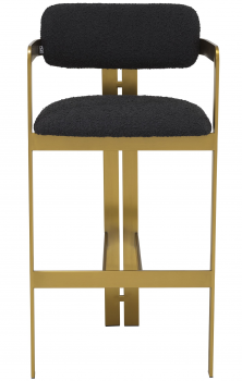 Барный стул Donato 53X45X107 CM с чёрной обивкой