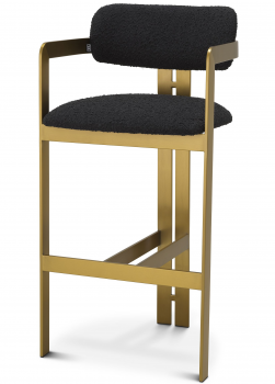 Барный стул Donato 53X45X107 CM с чёрной обивкой