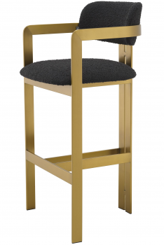 Барный стул Donato 53X45X107 CM с чёрной обивкой