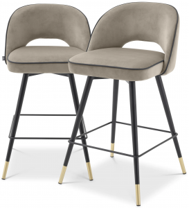Комплект из двух полубарных стульев Сliff 51X52X93 / 51X52X93 CM