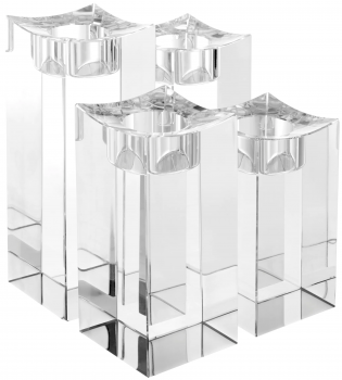 Комплект подсвечников Giancarlo 8X8X15 / 8X8X17 / 8X8X18 / 8X8X20 CM