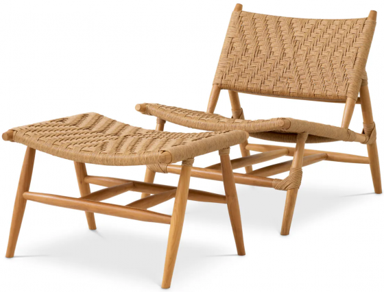 Садовое кресло с оттоманкой Laroc 68X75X79 / 68X45X44 CM 1