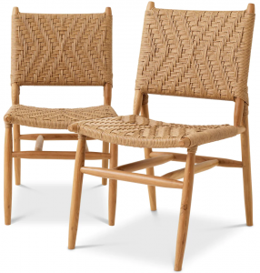 Комплект из двух садовых стульев Laroc 50X60X88 / 50X66X88 CM