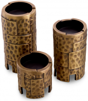 Комплект из трёх подсвечников Laurentios 13X13X13 / 13X13X22 / 13X13X26 CM