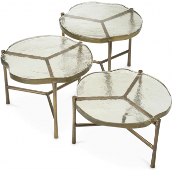Набор из трёх столиков Baldovini 62X62X37 / 64X64X44 / 62X62X52 CM