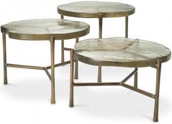 Набор из трёх столиков Baldovini 62X62X37 / 64X64X44 / 62X62X52 CM