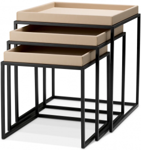 Набор из трёх столиков Leonard  45X45X44 / 49X49X52 / 55X55X60 CM