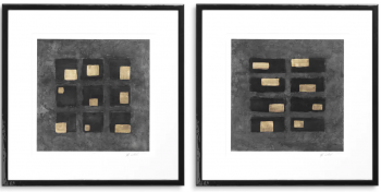 Комплект из двух постеров Black Squares by Michael Willett 74X74 / 74X74 CM